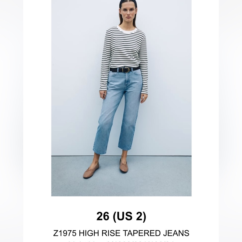 Blue High Rise Tapered Jeans